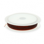 Fil &eacute;lastique 0.5mm Marron