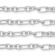 Appr&ecirc;ts en aluminium cha&icirc;ne maille jaseron maille for&ccedil;at Argent&eacute;