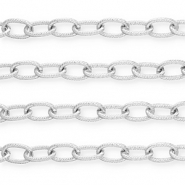 Appr&ecirc;ts en aluminium cha&icirc;ne maille jaseron maille for&ccedil;at Argent&eacute;