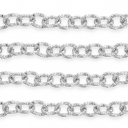 Appr&ecirc;ts en aluminium cha&icirc;ne maille jaseron maille for&ccedil;at Argent&eacute;