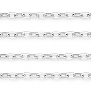 Appr&ecirc;ts en aluminium cha&icirc;ne maille jaseron maille for&ccedil;at Argent&eacute;