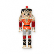 Broches soldat casse noisette Dor&eacute;-noir-rouge