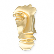 Broches accroche-regard avec anneau visage Dor&eacute;