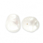 Perles d'eau douce nugget Blanc naturel