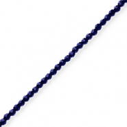 Perles &agrave; facettes Bleu marine