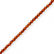 Perles &agrave; facettes Marron