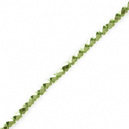 Perles &agrave; facettes Vert clair m&eacute;tallique