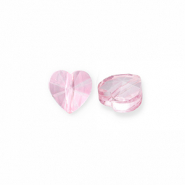 Perles &agrave; facettes Fashion coeur Rose