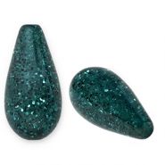 Perles Polaris Elements en forme de goutte Paipo Vert fonc&eacute;