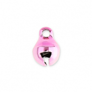 Breloques en m&eacute;tal petites cloches 6mm Rose clair