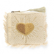 BY31&reg; Trousse c&oelig;ur Beige-dor&eacute;