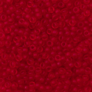 Perles de rocailles Miyuki 11/0 Transparent matte ruby red 11-141F