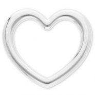 Appr&ecirc;ts en acier Inox connecteur coeur Argent&eacute;