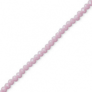 Perles &agrave; facettes 4x3 mm disque Heishi Violet clair-pearl shine coating