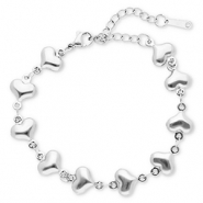 Bracelets en acier Inox c&oelig;urs Argent&eacute;