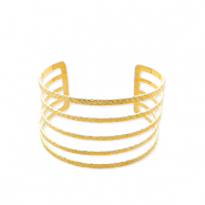 Bracelets en acier Inox jonc Dor&eacute;