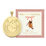 BY31&reg; Breloques en acier Inox cheval Dor&eacute;