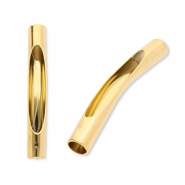 Perles en acier Inox tube Dor&eacute;