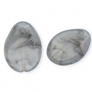 Perles acryliques goutte Gris-marbr&eacute;