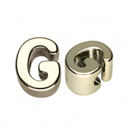 Perles acryliques alphabet lettre G Dor&eacute;