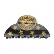 Accessoires pour cheveux pince &agrave; cheveux soleil avec &eacute;toiles Noir nacr&eacute;-dor&eacute; nacr&eacute;