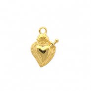 Breloques en m&eacute;tal DQ&reg; coeur Dor&eacute; (sans nickel)