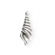 Breloques en m&eacute;tal DQ&reg; coquillage Argent&eacute; antique (sans nickel)