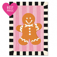 BY31&reg; Cartes &agrave; bijoux bonhomme pain d'&eacute;pices Noir-blanc cass&eacute;-rose-marron