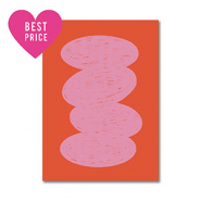 BY31&reg; Cartes &agrave; bijoux ovale Rouge-rose clair