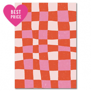 BY31&reg; Cartes &agrave; bijoux cubes Rouge-rose clair-blanc
