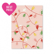 Cartes &agrave; bijoux guirlandes de No&euml;l Rose-rouge-vert