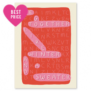 Cartes &agrave; bijoux "We go together..." Rouge-rose-blanc cass&eacute;