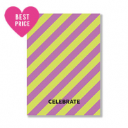 Cartes &agrave; bijoux "Celebrate" Lime-violet
