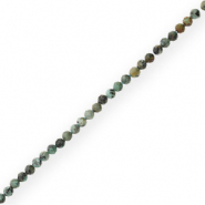 Pierres naturelles Calc&eacute;doine (Jaspe) 4mm facett&eacute;es Vert multicolore