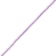 Pierres naturelles 2mm facett&eacute;es Am&eacute;thyste clair-pearl shine coating