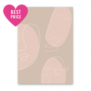Cartes &agrave; bijoux visages Rose clair-rose