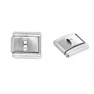 Appr&ecirc;ts en acier inox breloques pour bracelet italien avec anneau Argent&eacute;