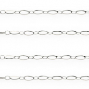 Appr&ecirc;ts en acier inox cha&icirc;ne maille jaseron maillons argent&eacute;