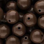 DQ Perles acryliques 16 mm brillant Cappuccino brown 19-1220 TCX