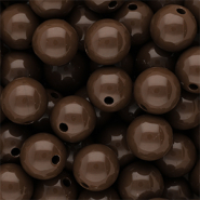DQ Perles acryliques 12 mm brillant Cappuccino brown 19-1220 TCX