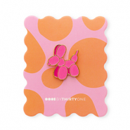 BY31&reg; Pin chien ballon sur la carte Orange-rose multicolore-dor&eacute;
