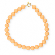 BY31&reg; Colliers en perles acryliques 16mm brillant Chamois orange 15-1145 TCX-dor&eacute;
