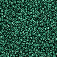 Perles de rocailles 12/0 (2 mm) Vert sarcelle brillance m&eacute;tallique