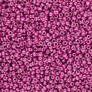 Perles de rocailles 12/0 (2 mm) Fuchsia rose brillance m&eacute;tallique