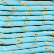 Paracorde tendance 6 mm Bleu clair-dor&eacute;