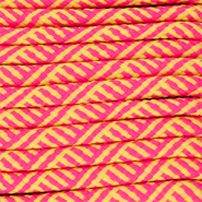 Paracorde tendance 6 mm Rose n&eacute;on-jaune