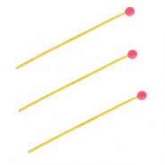 BY31&reg; Appr&ecirc;ts en acier inox clous &agrave; t&ecirc;te boule 35 mm Dor&eacute;-rose magenta