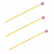 BY31&reg; Appr&ecirc;ts en acier inox clous &agrave; t&ecirc;te boule 35 mm Dor&eacute;-violet lavande