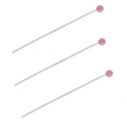 BY31&reg; Appr&ecirc;ts en acier inox clous &agrave; t&ecirc;te boule 35 mm Argent&eacute;-violet lavande
