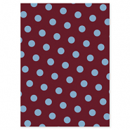 BY31&reg; Cartes &agrave; bijoux &agrave; pois Rouge acajou-bleu clair